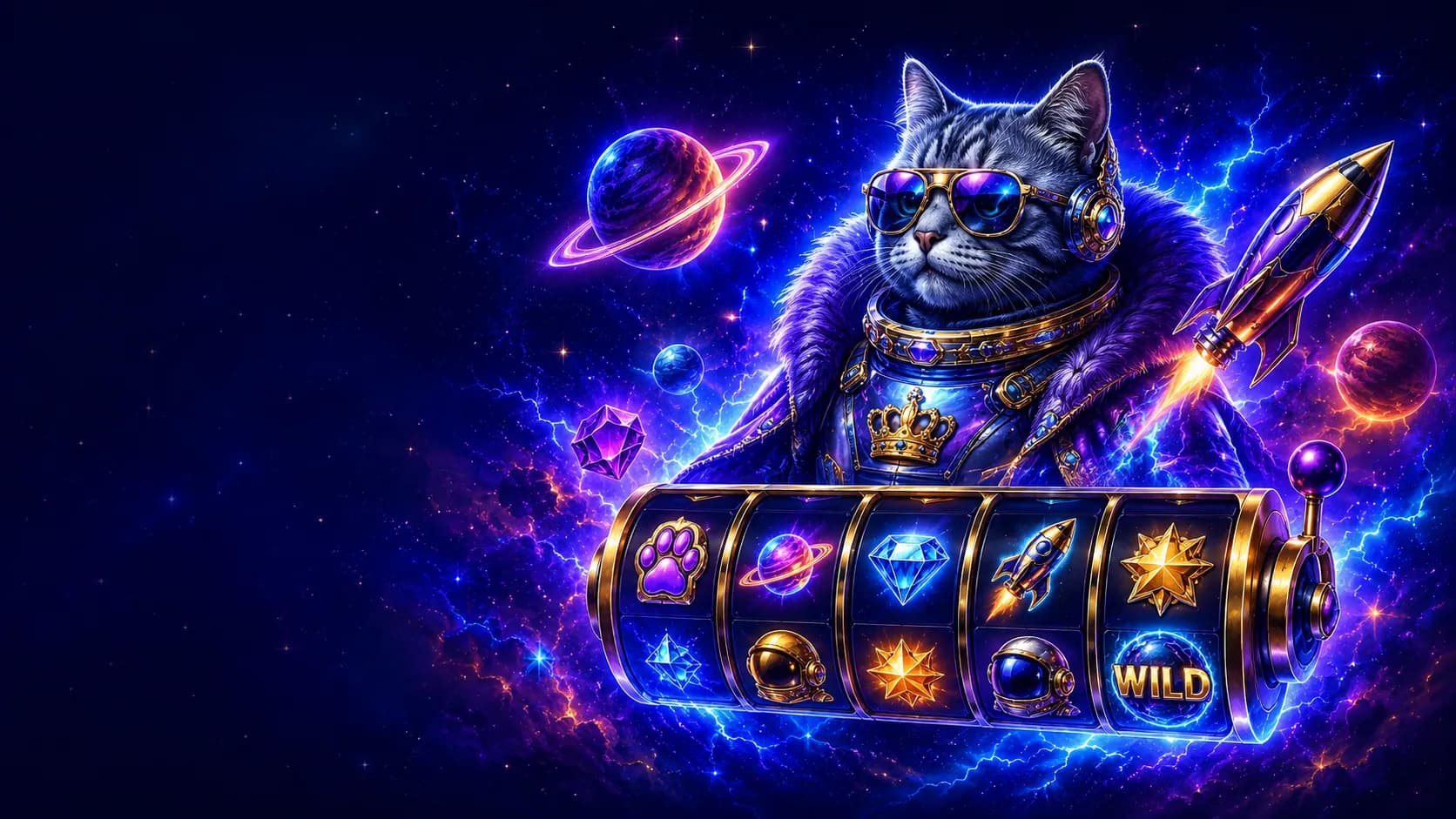 Astro Cat Deluxe slot hero artwork