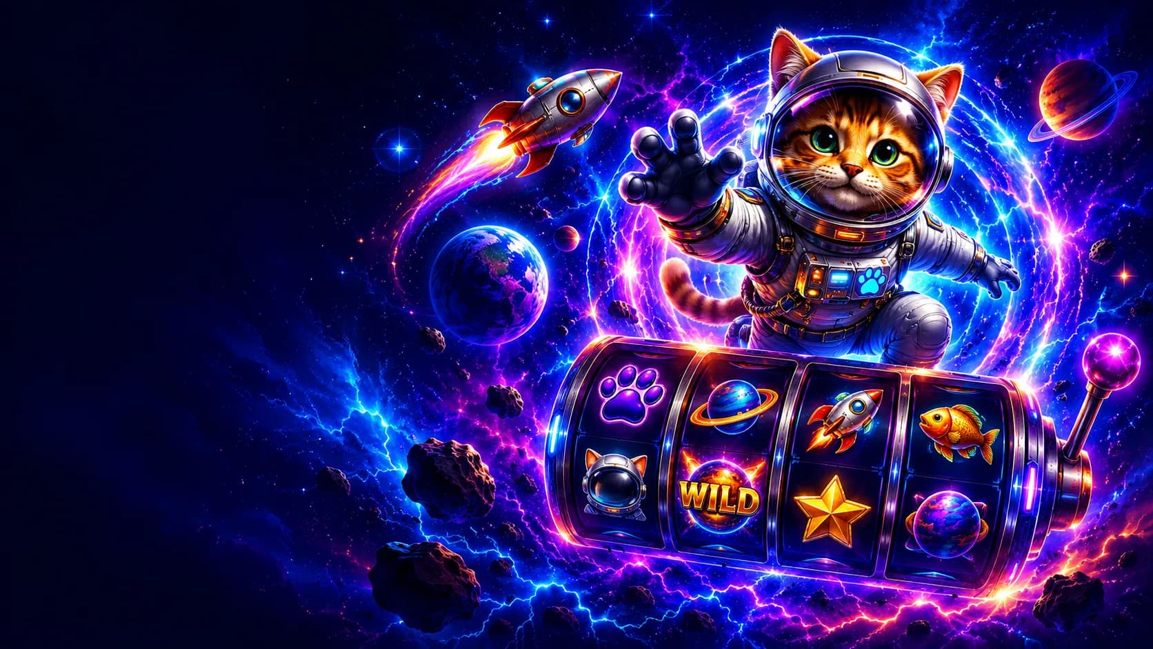 Astro Cat slot hero artwork