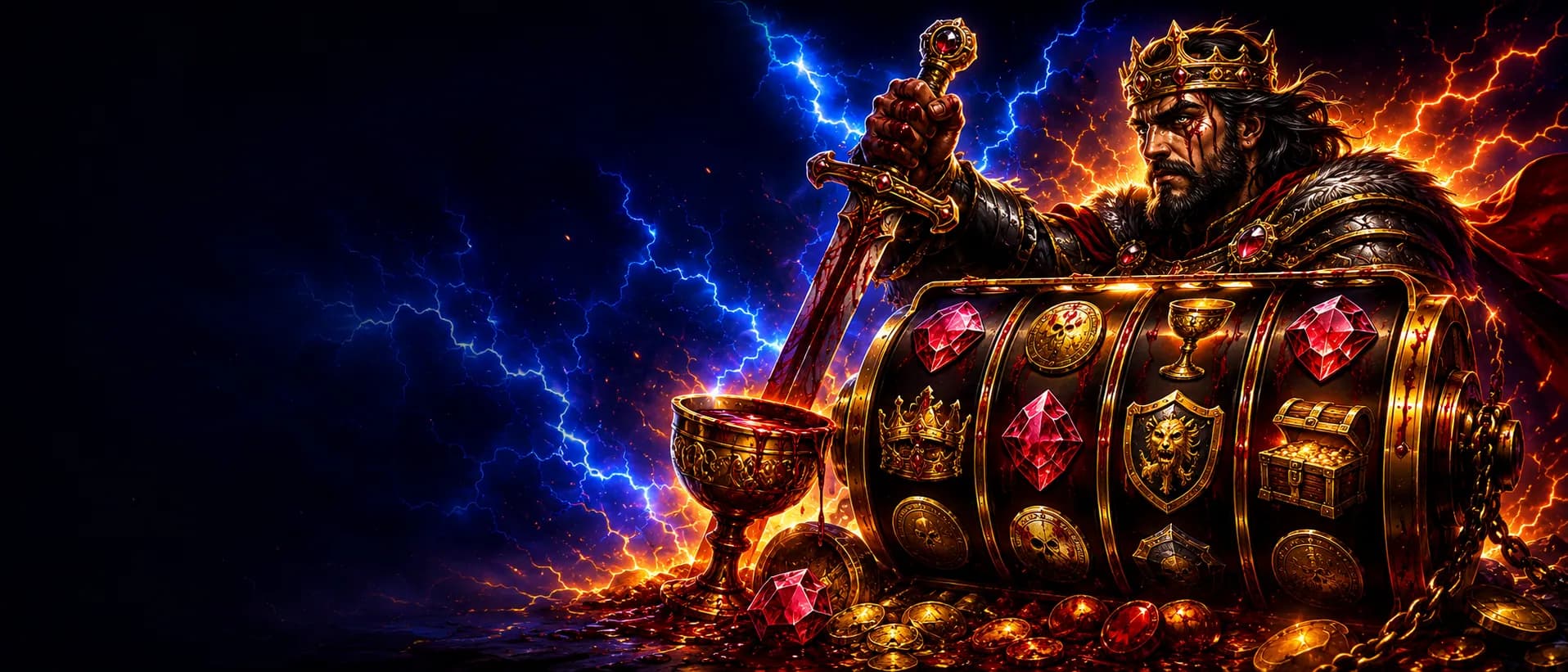 Blood and Gold slot hero artwork
