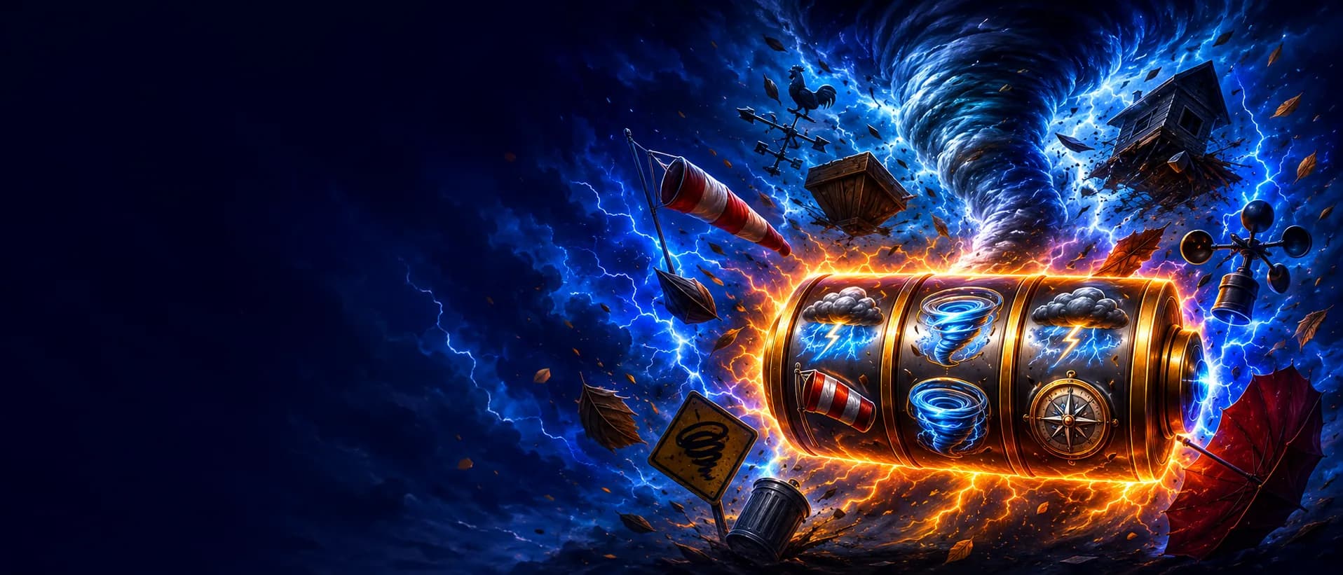 Blown Away slot hero artwork