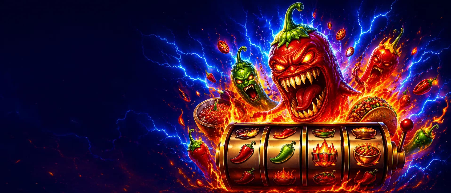 Chili Chomp UltraUp slot hero artwork