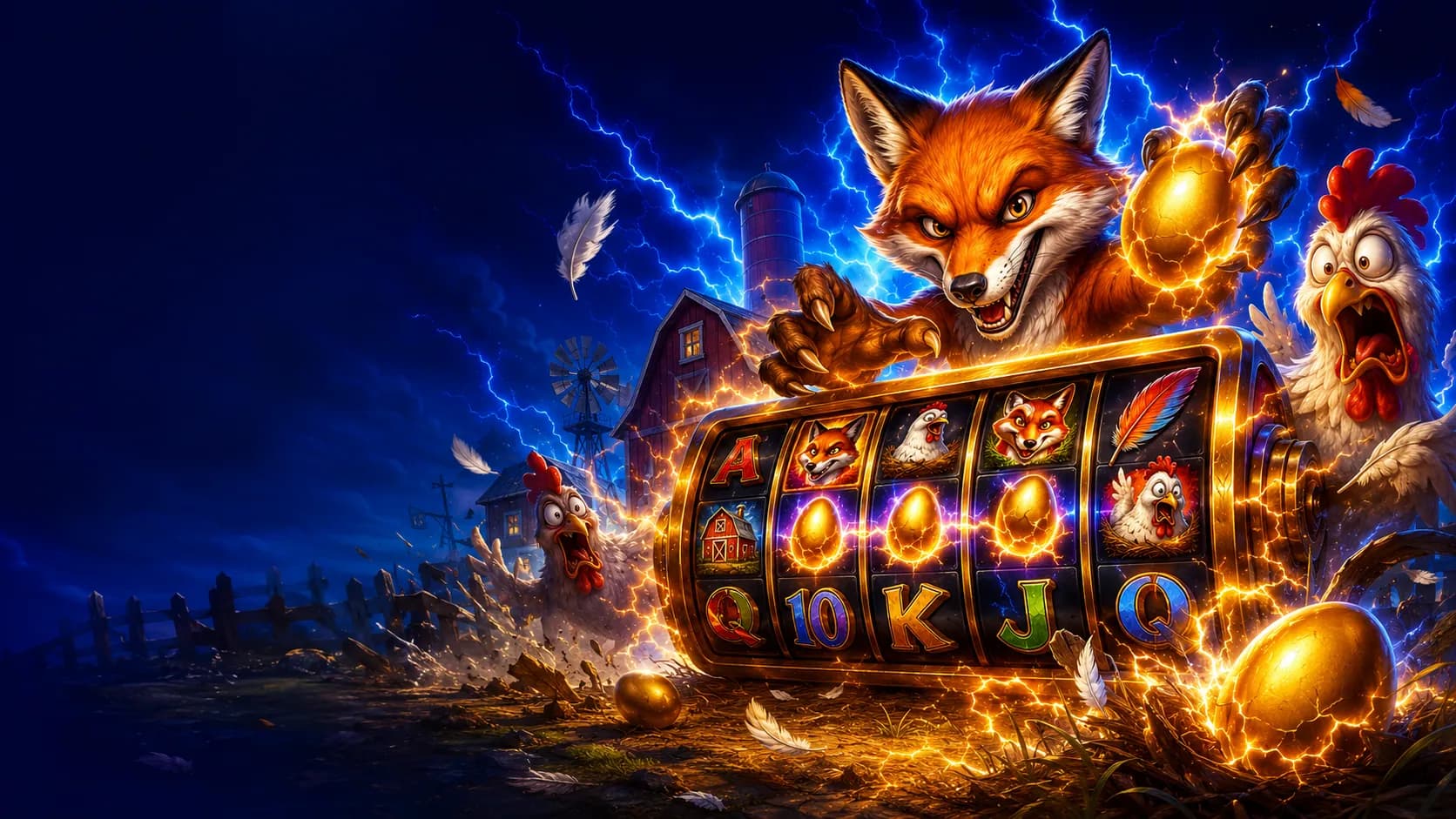 EggLink ChickenFox slot hero artwork