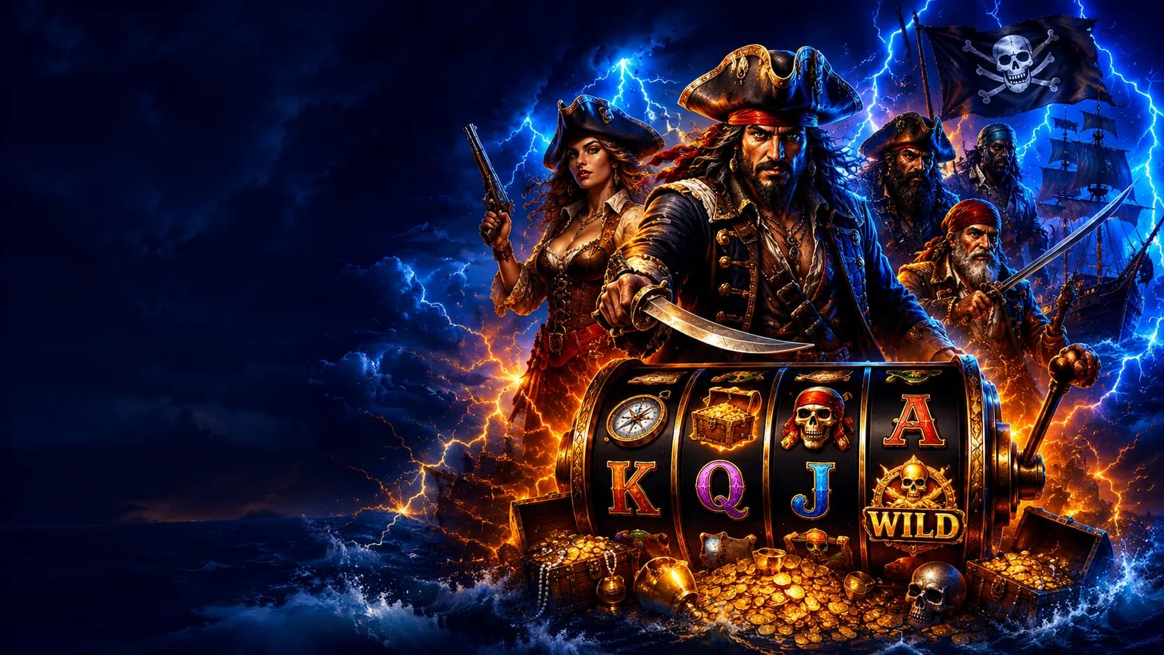 Five Pirates slot hero artwork