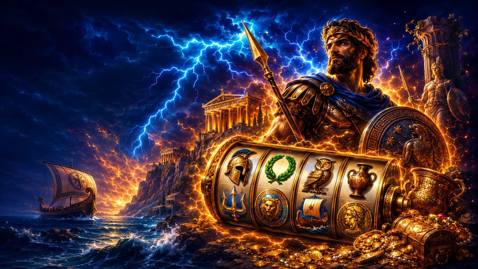 Ithaca's Gold slot hero artwork