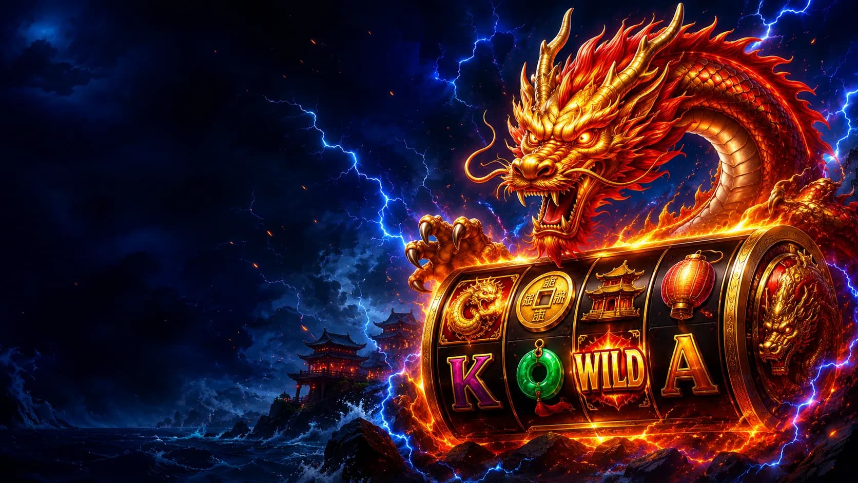 Lightning ShenLong slot hero artwork