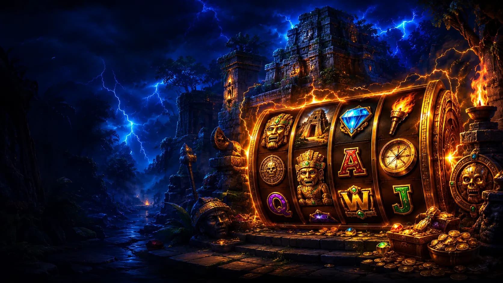 Lost Temple slot hero artwork