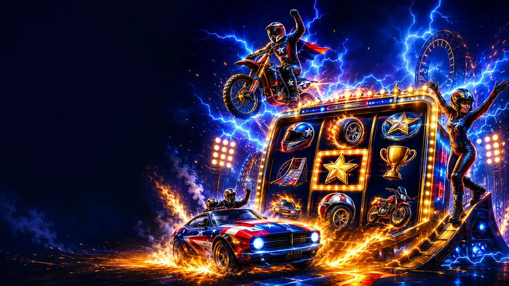 Stunt Stars slot hero artwork