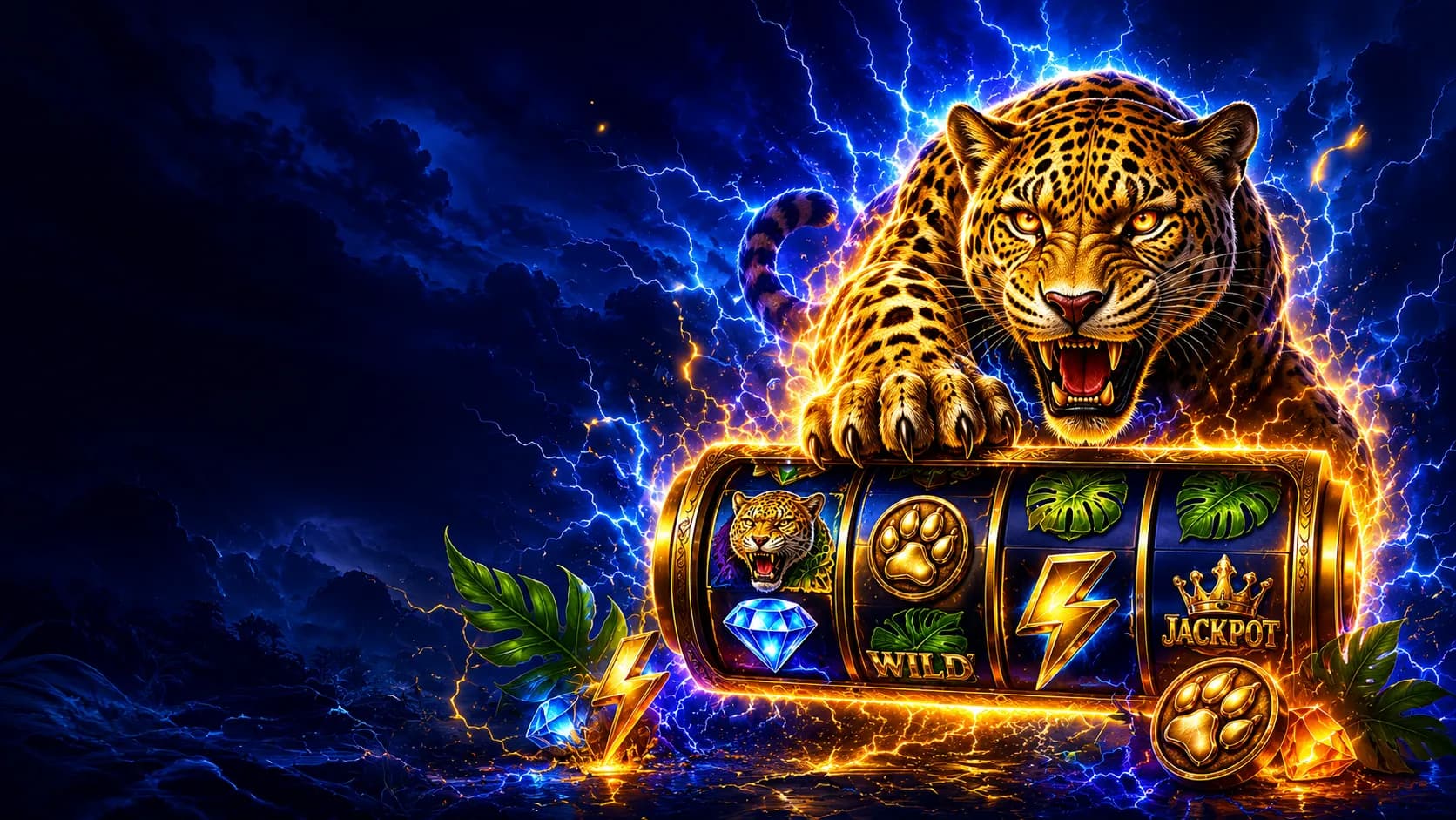 Thundering Leopard slot hero artwork