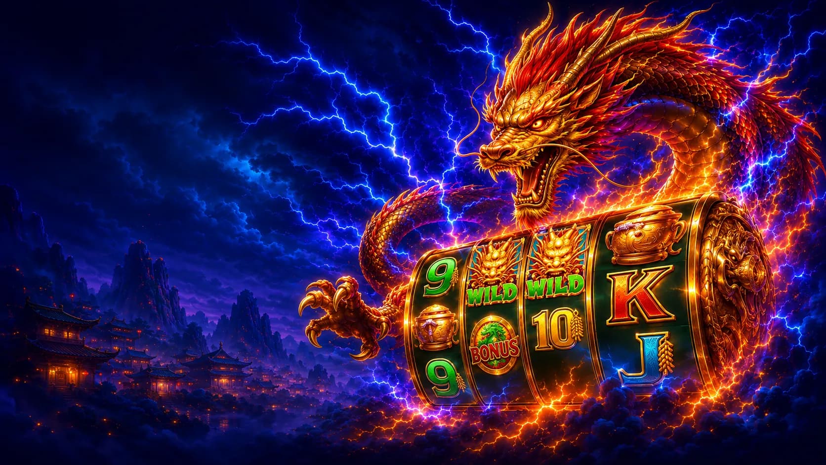 Thundering Shenlong slot hero artwork