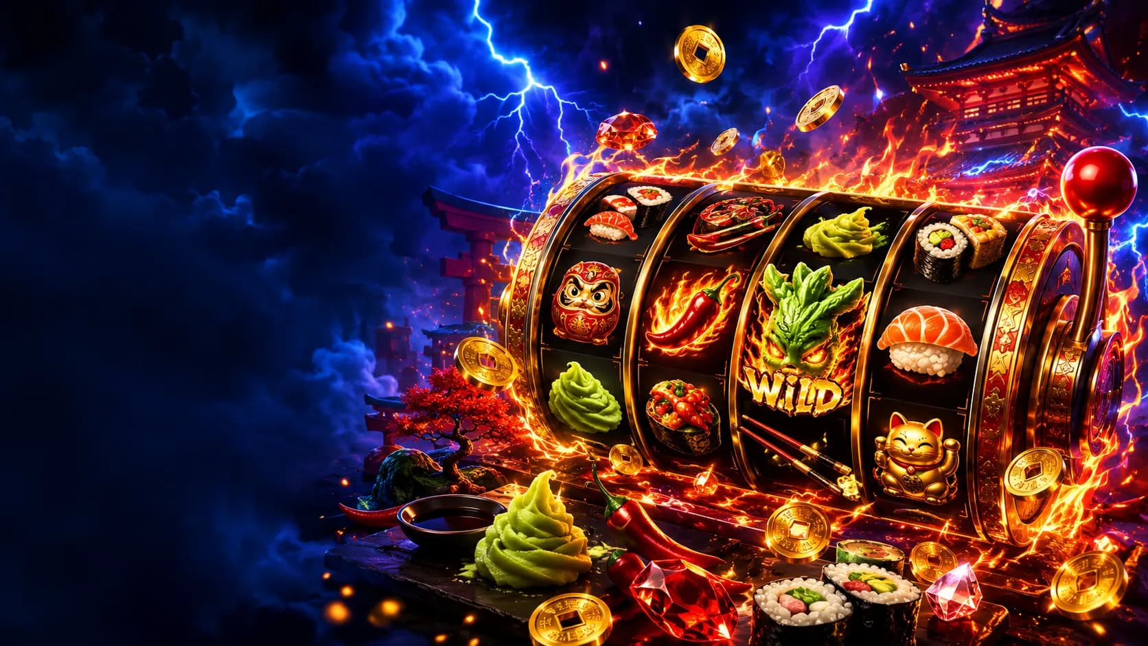Wild Hot Wasabi slot hero artwork