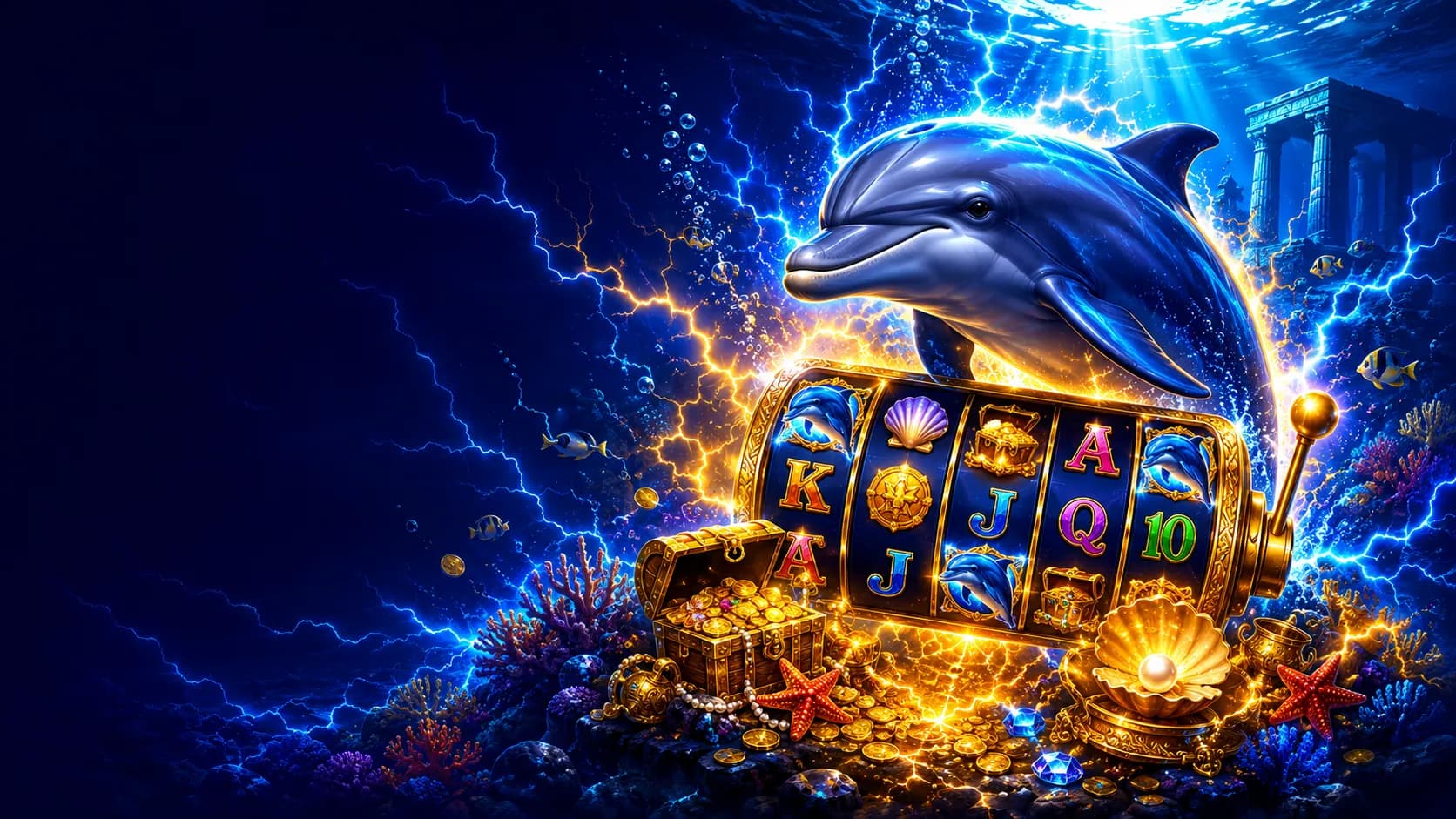 Dolphin Gold HQ slot hero artwork