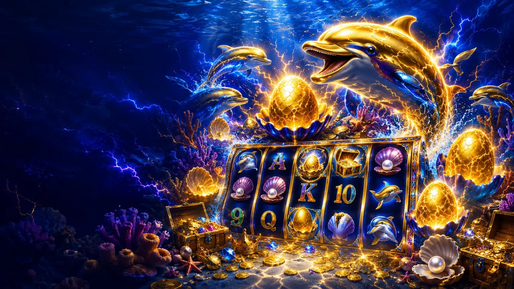 EggLink Dolphin Gold slot hero artwork