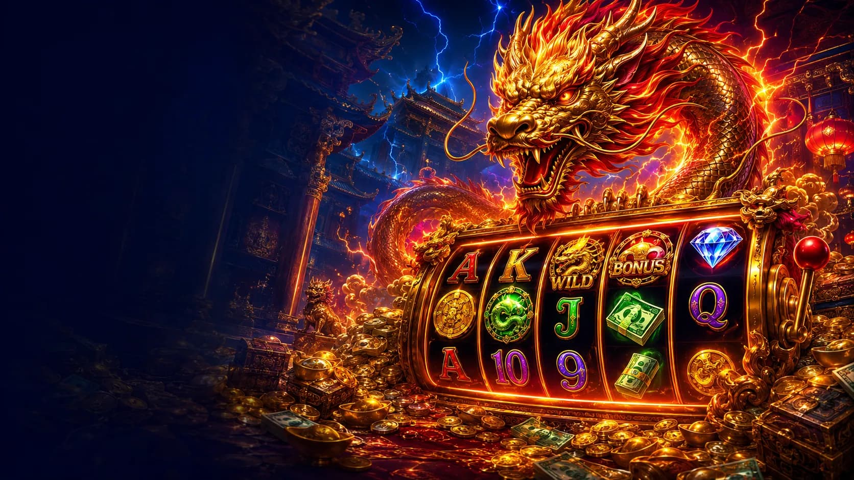 Stellar Cash Dragon Palace slot hero artwork